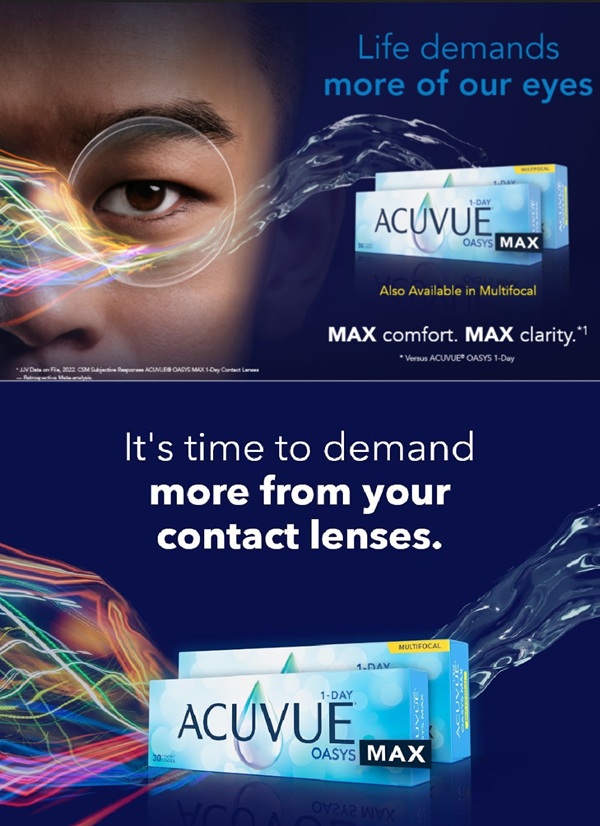 Acuvue Oasys Max 1-Day contact Lenses by Johnson & Johnson Acuvue Oasys Max 1-Day contact Lenses by Johnson & Johnson
